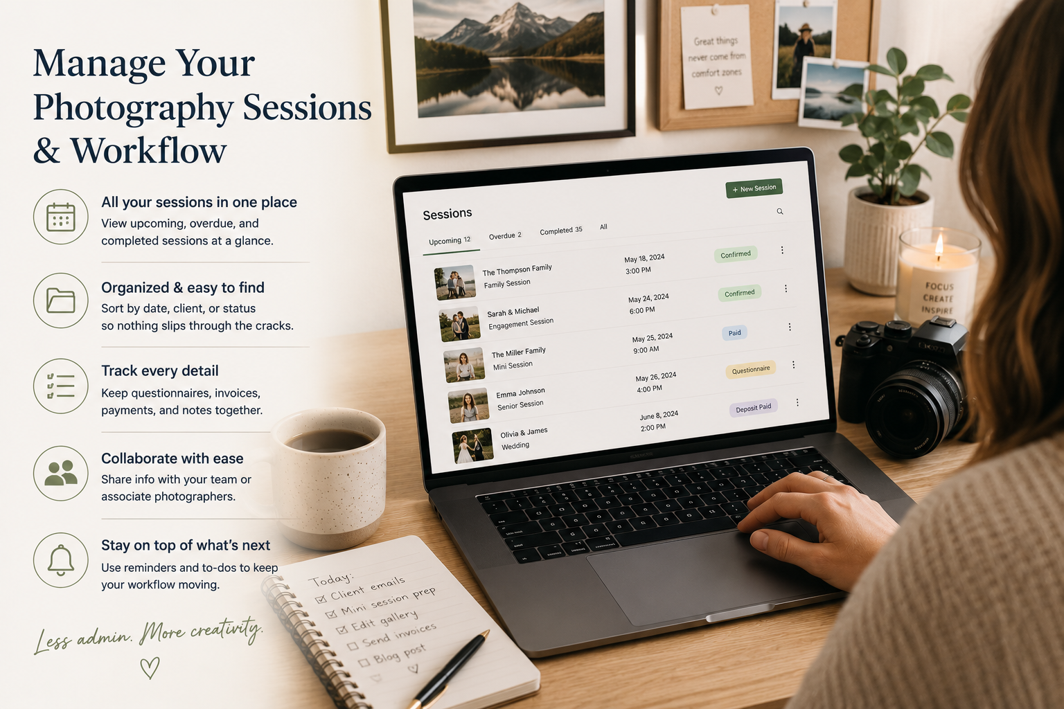 Manage Your Photography Sessions & Workflow
